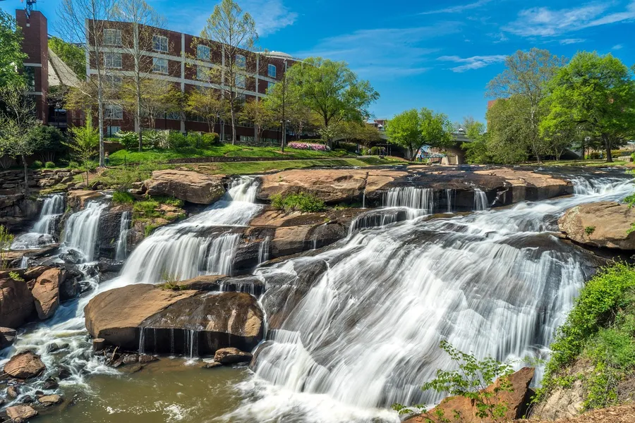 Greenville SC Falls Park Waterfall Downtown